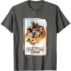 imageStar Wars Skeleton Crew Retro Golden Frame Poster TShirtAsphalt Grey