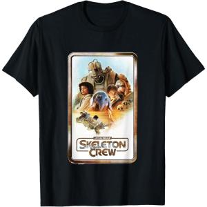 imageStar Wars Skeleton Crew Retro Golden Frame Poster TShirtBlack