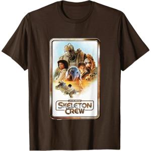 imageStar Wars Skeleton Crew Retro Golden Frame Poster TShirtBrown
