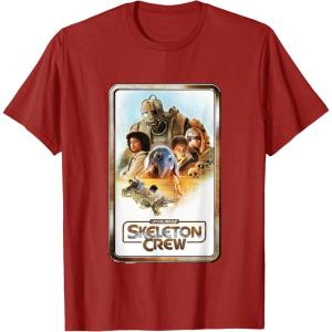 imageStar Wars Skeleton Crew Retro Golden Frame Poster TShirtCranberry Red