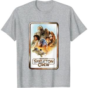 imageStar Wars Skeleton Crew Retro Golden Frame Poster TShirtHeather Grey