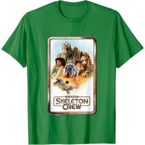 imageStar Wars Skeleton Crew Retro Golden Frame Poster TShirtKelly Green