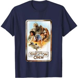 imageStar Wars Skeleton Crew Retro Golden Frame Poster TShirtNavy Blue