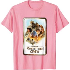 imageStar Wars Skeleton Crew Retro Golden Frame Poster TShirtPink