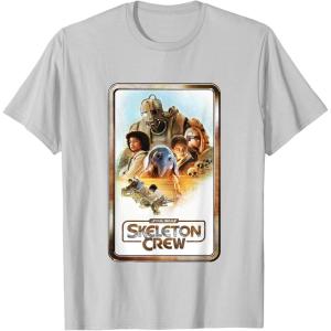 imageStar Wars Skeleton Crew Retro Golden Frame Poster TShirtSilver Grey