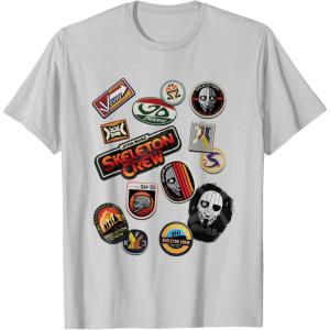 imageStar Wars Skeleton Crew Vintage Character Patches TShirtSilver Grey
