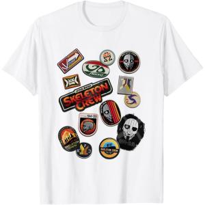 imageStar Wars Skeleton Crew Vintage Character Patches TShirtWhite