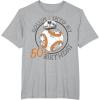 imageStar Wars BB8 Rollin Into My 50th Birthday Portrait TShirtHeather Grey