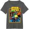 imageStar Wars Boba Fett Bounty Hunter Comic Book Cover TShirtAsphalt Grey