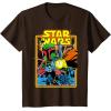imageStar Wars Boba Fett Bounty Hunter Comic Book Cover TShirtBrown
