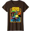 imageStar Wars Boba Fett Bounty Hunter Comic Book Cover TShirtBrown