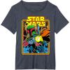 imageStar Wars Boba Fett Bounty Hunter Comic Book Cover TShirtHeather Blue