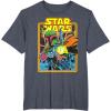 imageStar Wars Boba Fett Bounty Hunter Comic Book Cover TShirtHeather Blue