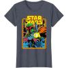 imageStar Wars Boba Fett Bounty Hunter Comic Book Cover TShirtHeather Blue