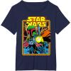 imageStar Wars Boba Fett Bounty Hunter Comic Book Cover TShirtNavy Blue