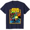 imageStar Wars Boba Fett Bounty Hunter Comic Book Cover TShirtNavy Blue