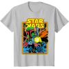 imageStar Wars Boba Fett Bounty Hunter Comic Book Cover TShirtSilver Grey