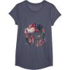imageStar Wars Boba Fett Floral Print Helmet Graphic TShirt TShirtHeather Blue