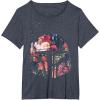 imageStar Wars Boba Fett Floral Print Helmet Graphic TShirt TShirtHeather Blue