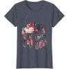 imageStar Wars Boba Fett Floral Print Helmet Graphic TShirt TShirtHeather Blue