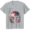 imageStar Wars Boba Fett Floral Print Helmet Graphic TShirt TShirtHeather Grey
