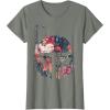 imageStar Wars Boba Fett Floral Print Helmet Graphic TShirt TShirtOlive Heather