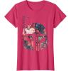 imageStar Wars Boba Fett Floral Print Helmet Graphic TShirt TShirtRed Heather