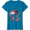 imageStar Wars Boba Fett Floral Print Helmet Graphic TShirt TShirtSapphire Blue