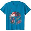 imageStar Wars Boba Fett Floral Print Helmet Graphic TShirt TShirtSapphire Blue