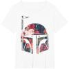 imageStar Wars Boba Fett Floral Print Helmet Graphic TShirt TShirtWhite