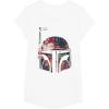 imageStar Wars Boba Fett Floral Print Helmet Graphic TShirt TShirtWhite