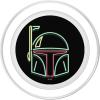 imageStar Wars Boba Fett Neon Line Art Helmet PopSockets MagSafe PopGrip for iPhoneMagSafe
