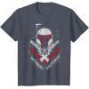 imageStar Wars Boba Fett No Threats Only Promises TShirtHeather Blue