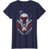 imageStar Wars Boba Fett No Threats Only Promises TShirtNavy Blue