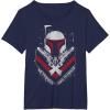 imageStar Wars Boba Fett No Threats Only Promises TShirtNavy Blue
