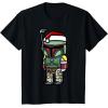 imageStar Wars Boba Fett Santa Hat Cartoon Christmas TShirt TShirtBlack