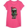 imageStar Wars Boba Fett Santa Hat Cartoon Christmas TShirt TShirtPink Heather