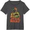 imageStar Wars Boba Fett Skeleton Halloween Costume TShirtDark Heather Grey
