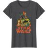 imageStar Wars Boba Fett Skeleton Halloween Costume TShirtDark Heather Grey