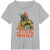 imageStar Wars Boba Fett Skeleton Halloween Costume TShirtHeather Grey