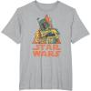 imageStar Wars Boba Fett Skeleton Halloween Costume TShirtHeather Grey