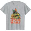 imageStar Wars Boba Fett Skeleton Halloween Costume TShirtHeather Grey