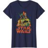 imageStar Wars Boba Fett Skeleton Halloween Costume TShirtNavy Blue