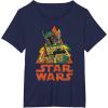 imageStar Wars Boba Fett Skeleton Halloween Costume TShirtNavy Blue