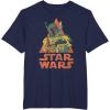 imageStar Wars Boba Fett Skeleton Halloween Costume TShirtNavy Blue