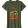 imageStar Wars Boba Fett Skeleton Halloween Costume TShirtOlive Green