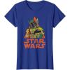 imageStar Wars Boba Fett Skeleton Halloween Costume TShirtRoyal Blue
