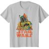 imageStar Wars Boba Fett Skeleton Halloween Costume TShirtSilver Grey