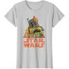 imageStar Wars Boba Fett Skeleton Halloween Costume TShirtSilver Grey