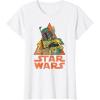 imageStar Wars Boba Fett Skeleton Halloween Costume TShirtWhite